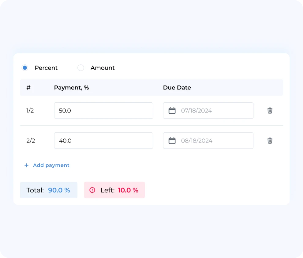 Scedule payments